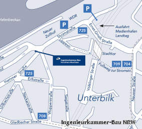 Anfahrt IK-Bau NRW