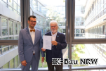 Florian Scholz M.Sc.(links) und der Vizepräsident der Ingenieurkammer-Bau NRW, Dr.-Ing. Hubertus Brauer