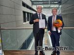 Der Präsident der Ingenieurkammer-Bau NRW, Dr.-Ing. Heinrich Bökamp und Dipl.-Ing. Michael Girmscheid