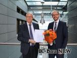 v.l.: Dr.-Ing. Heinrich Bökamp, Präsident der Ingenieurkammer-Bau NRW und Dr.-Ing. Frederik Teworte 