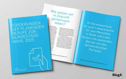 Bezahlbarer Wohnraum, Klimaanpassung und faire Vergabe: Planende Berufe bündeln ihre Forderungen zur Bundestagswahl 2025