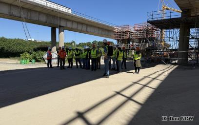 Brücken schlagen – und Pizza teilen: Baustellenexkursion zur Leverkusener Rheinbrücke